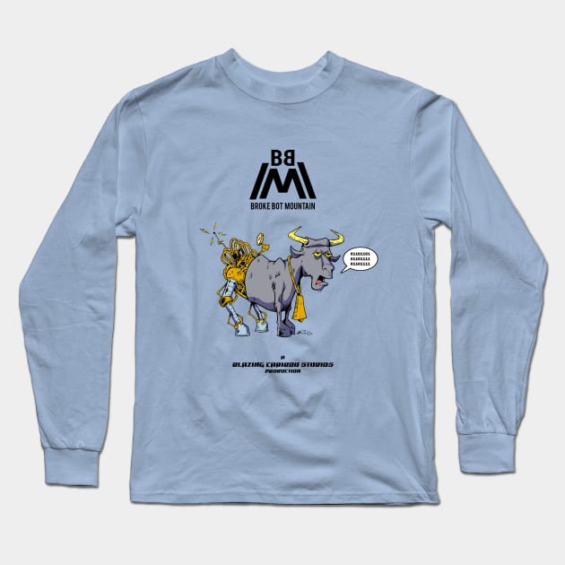 Robot Bull Long Sleeve T-Shirt by BrokeBot Mountain